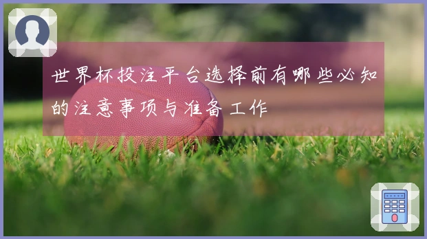 世界杯投注平台选择前有哪些必知的注意事项与准备工作
